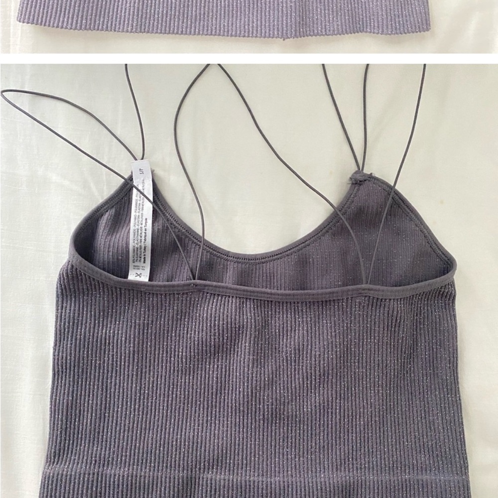 Sparkly grey tank top